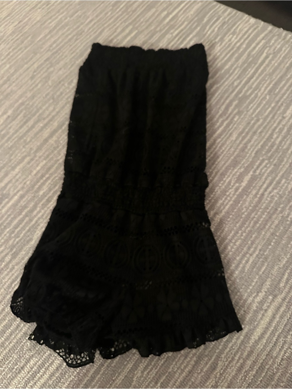 Kids Black Lace Swim Coverup Romper